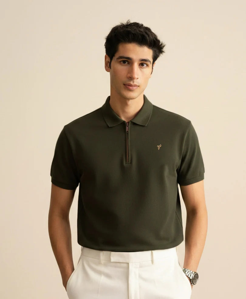 VINTAGE VOILAT ZIP POLO