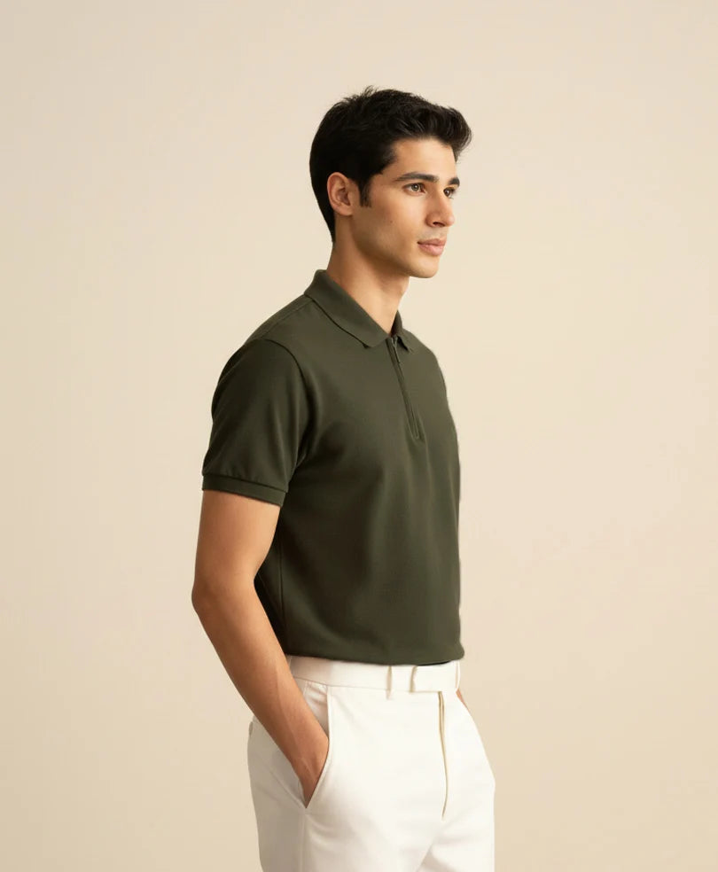 VINTAGE VOILAT ZIP POLO