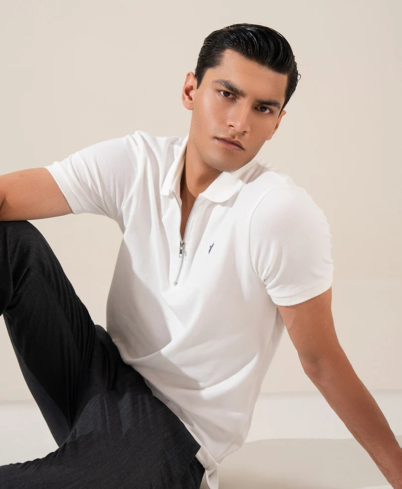 VINTAGE VOILAT ZIP POLO
