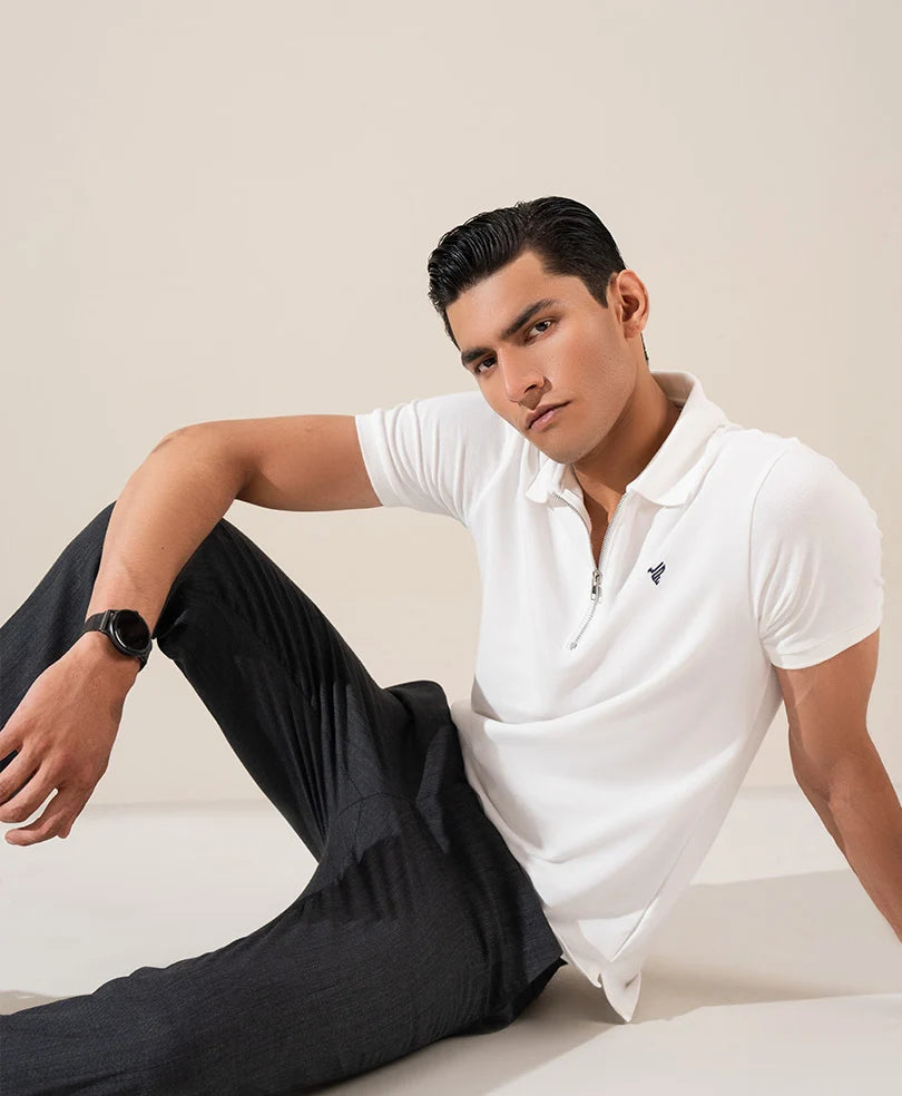 VINTAGE VOILAT ZIP POLO