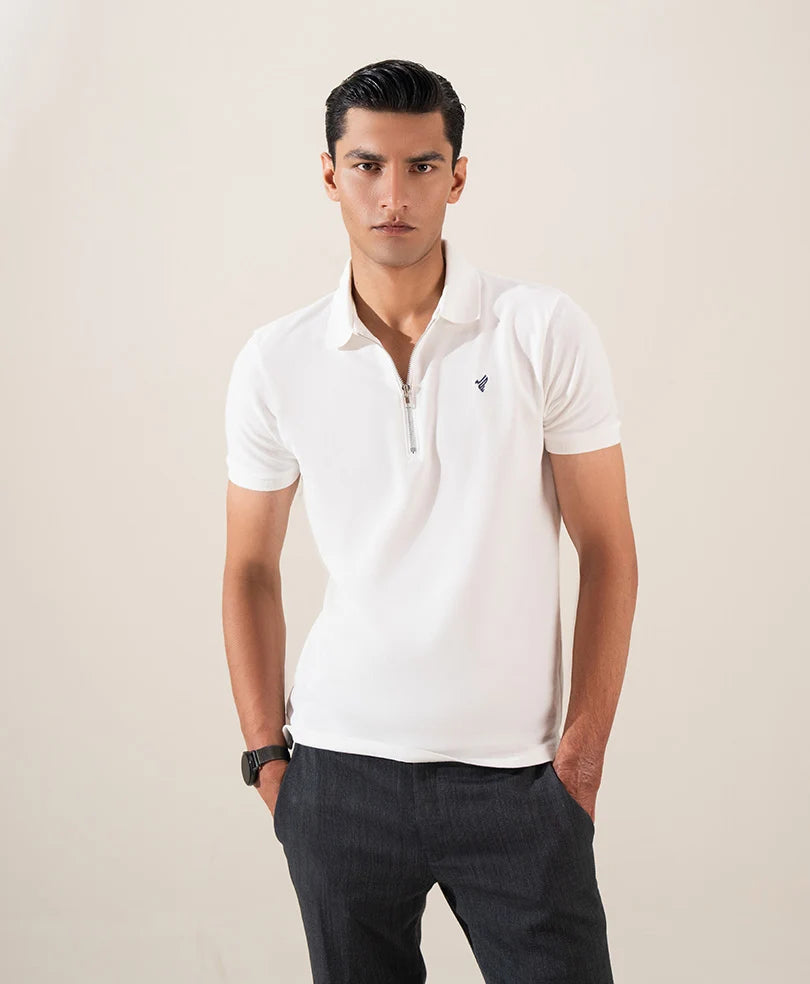 VINTAGE VOILAT ZIP POLO