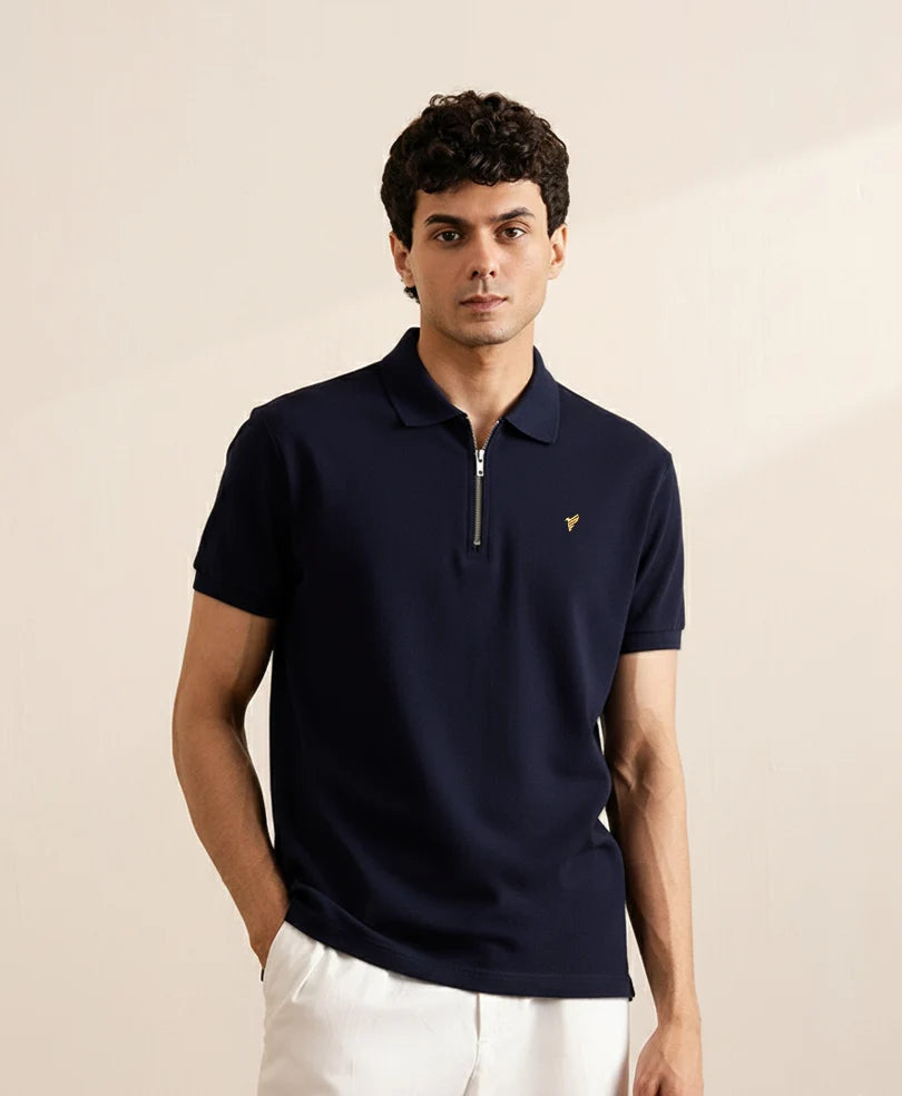 VINTAGE VOILAT ZIP POLO
