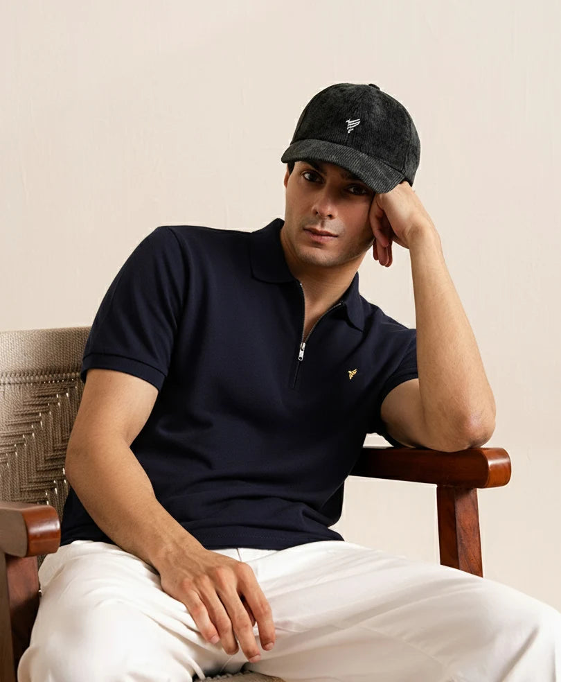 VINTAGE VOILAT ZIP POLO