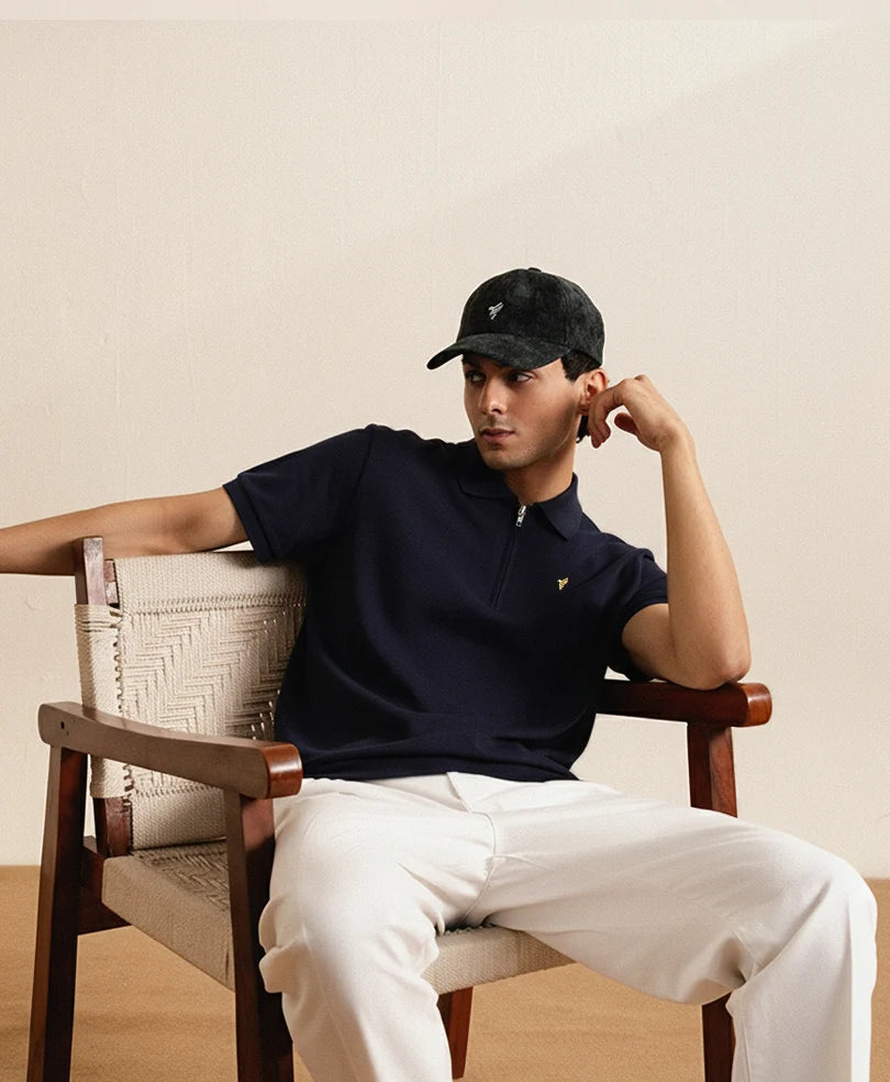 VINTAGE VOILAT ZIP POLO