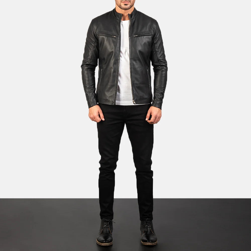 IONIC BLACK LEATHER JACKETS