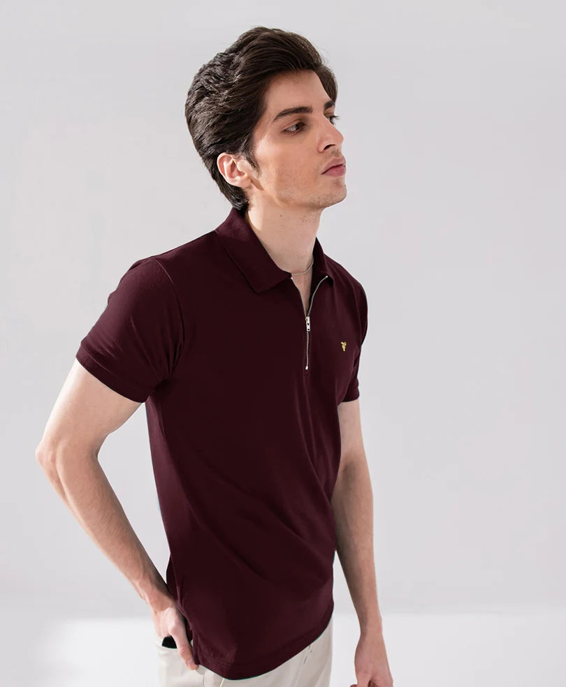VINTAGE VOILAT ZIP POLO