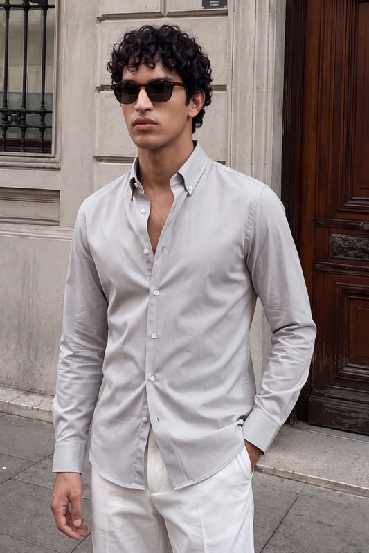 Everyday Solid Shirt - Light Grey